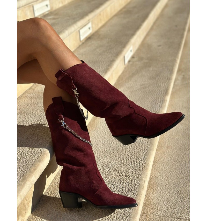 Burgundy Vibe Boots