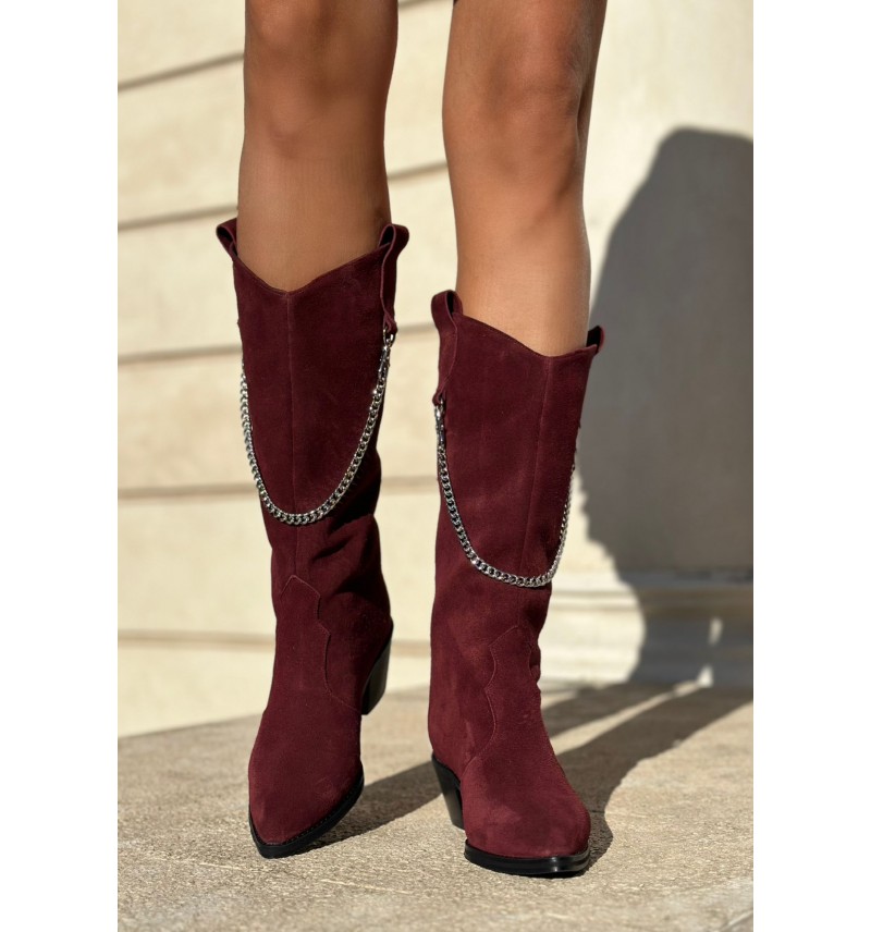 Burgundy Vibe Boots