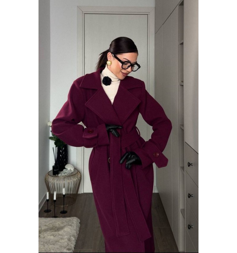 Palton Amir Burgundy