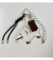 White Dog Keychain