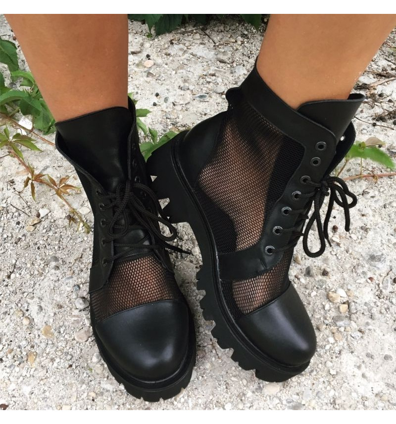 Black Transparent Boots