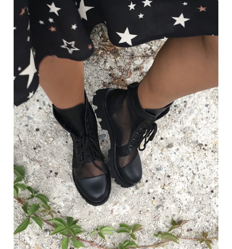 Black Transparent Boots