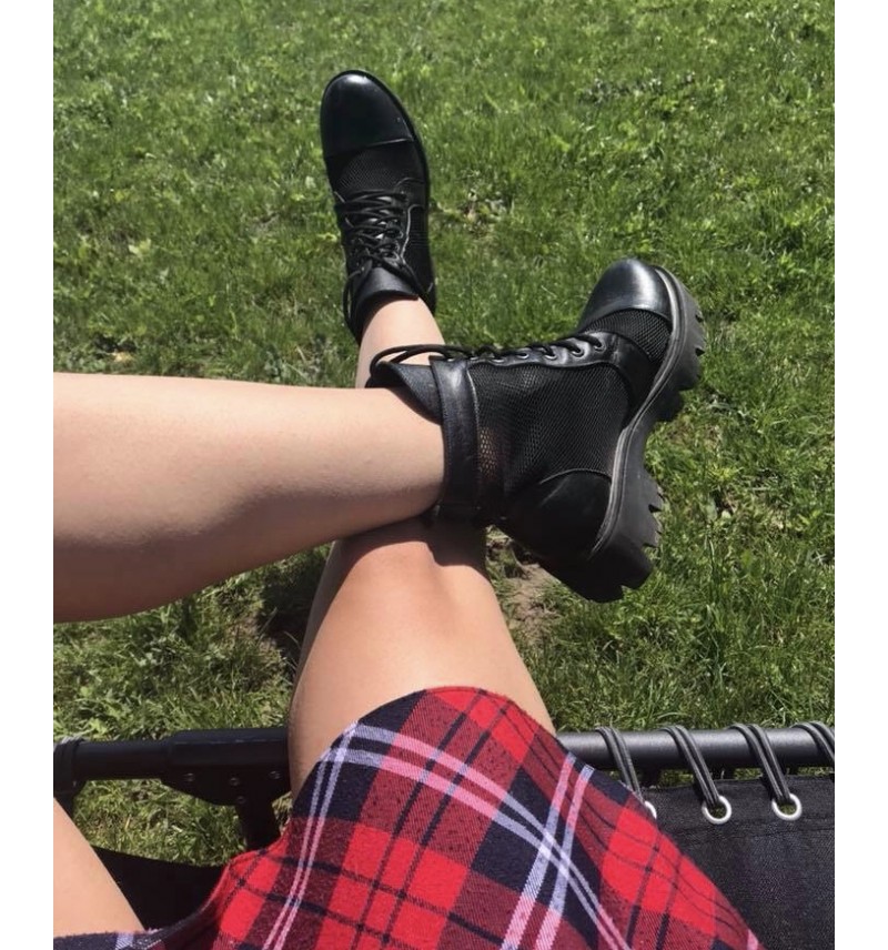 Black Transparent Boots