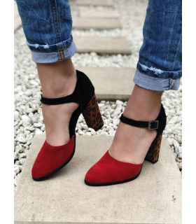 Red Leopard Mix Shoes