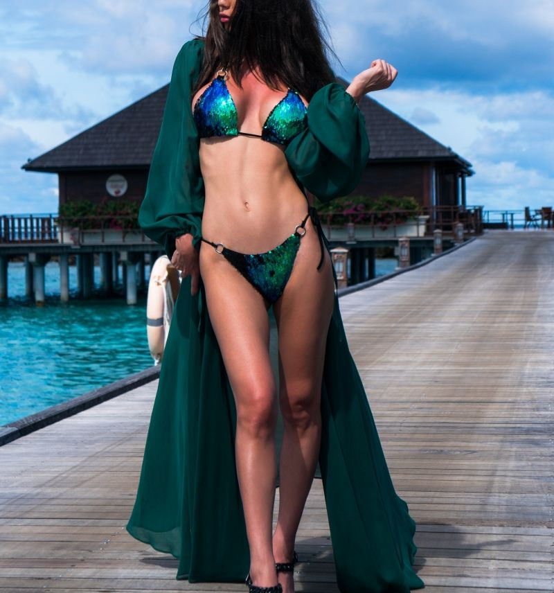 Petrol Green Beach Caftan