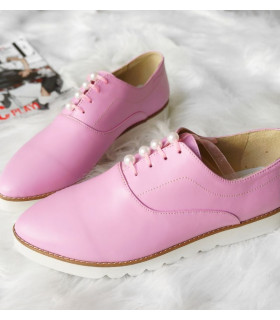 Pink &amp Pearls Oxford Shoes