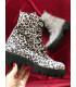 White Leopard Boots