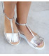 Silver Fringe Sandals
