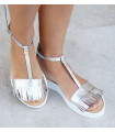 Silver Fringe Sandals