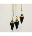 Black Onix Pyramid Necklace