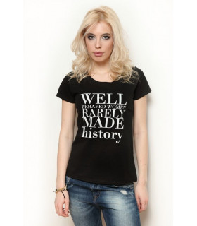 &quotWell Behaved Women&quot T-shirt Black