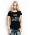 Tricou " I'm the queen " Black