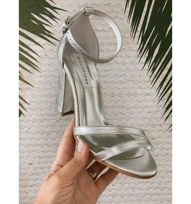 SIlver Heart Sandals