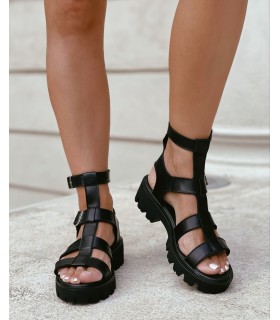 Black Roman Sandals